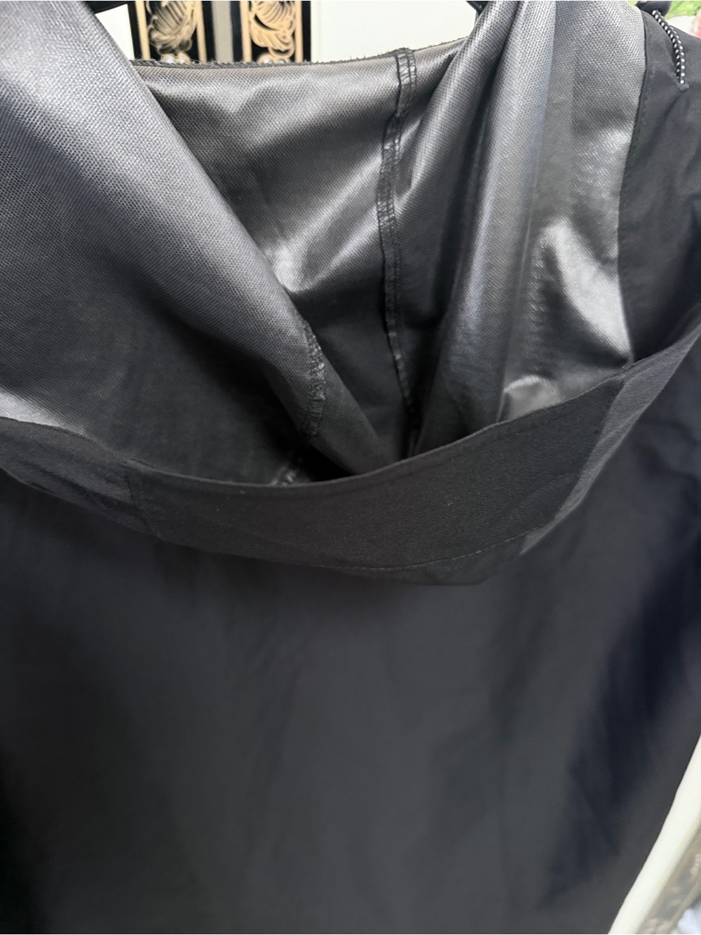 Black Hooded Women's Jacket - Lightweight Modern Coat minimalist - Picture 5 of 14